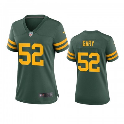 Green Bay Packers #52 Rashan Gary Women's Nike Alternate Game Player NFL Jersey - Green